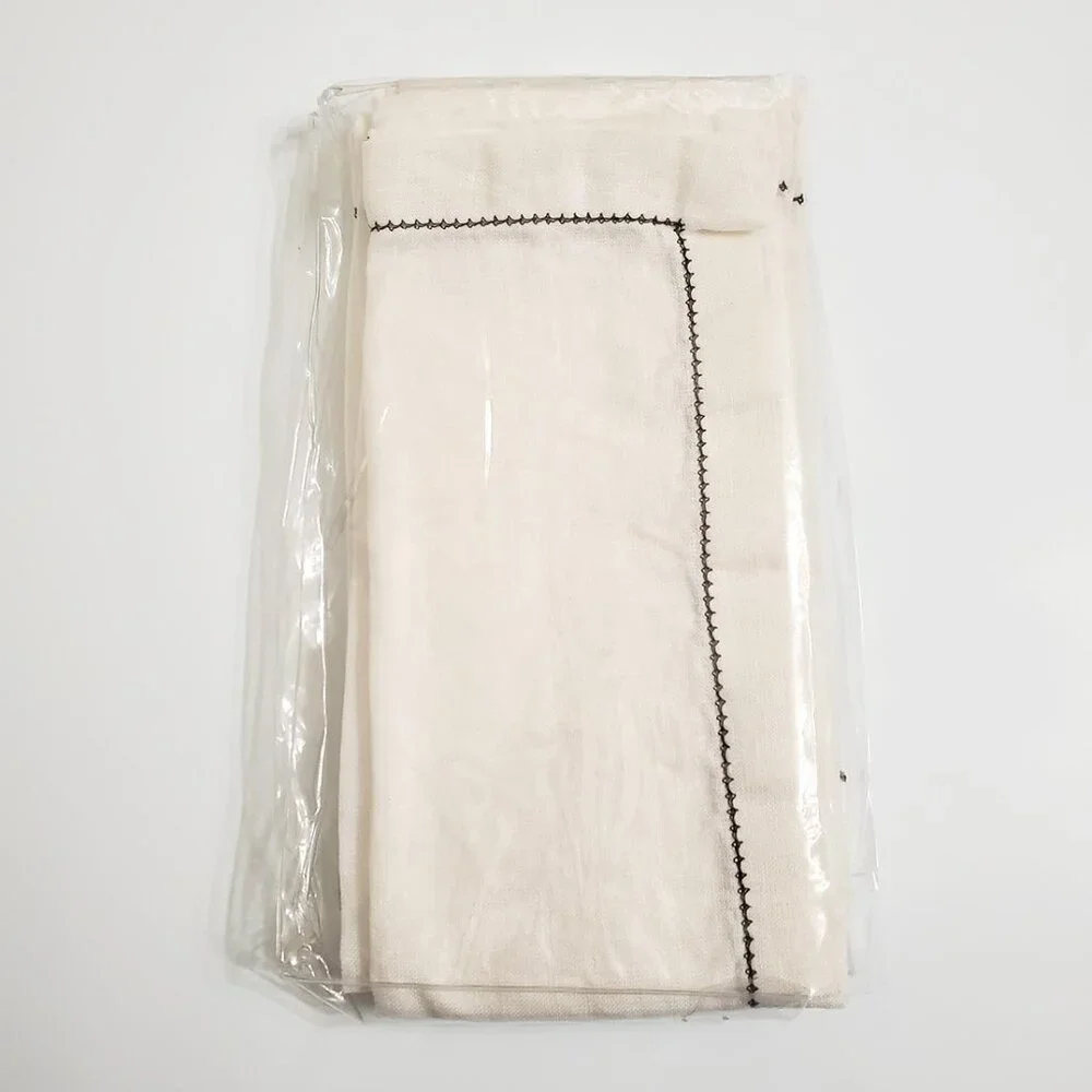 Williams-Sonoma Set of 3 Linen Napkins White 20x20 Russia